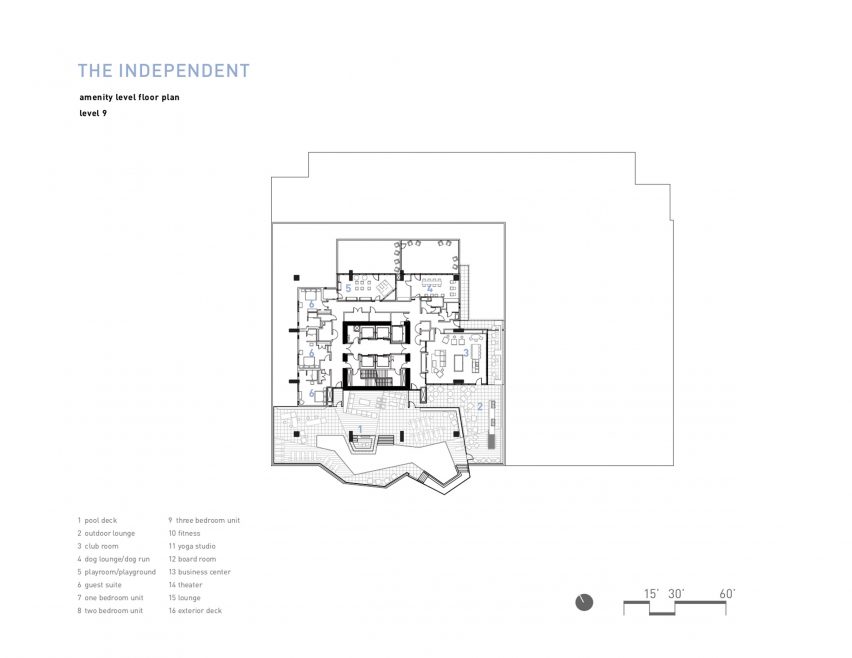 Level 9 amenity floor plan