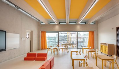 Classrooms at the Antoine de Ruffi School overlook Marseille