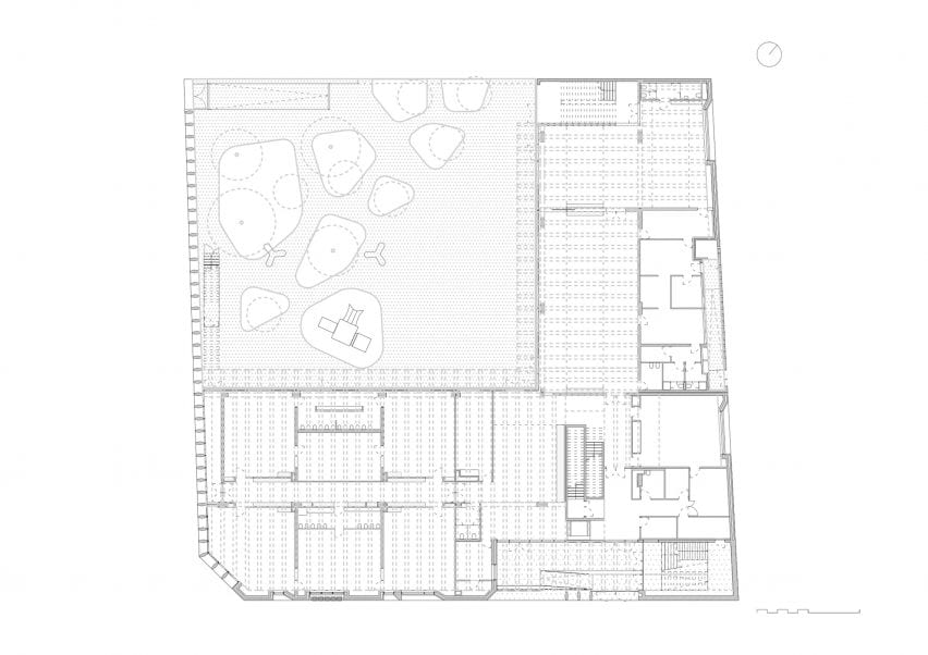 Ground floor plan of the school