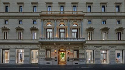 The exterior of the former Palazzo