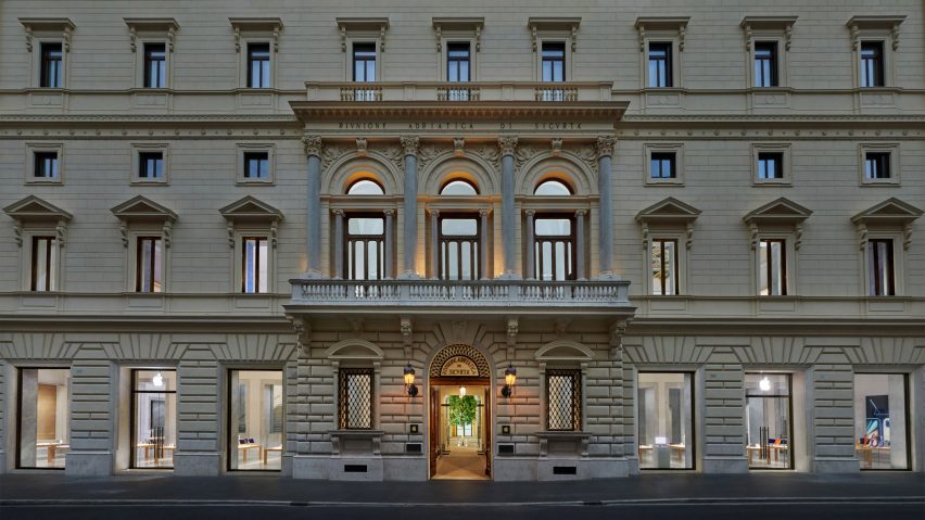 The exterior of the former Palazzo