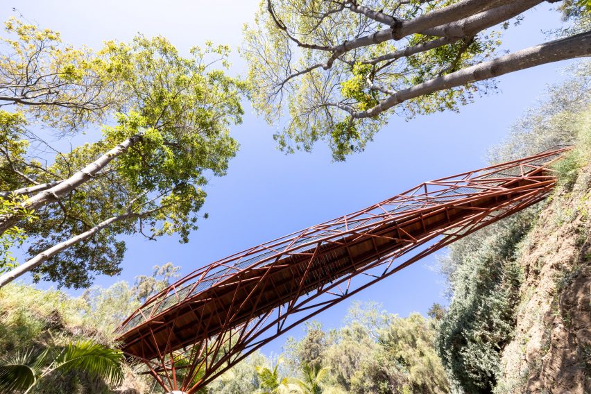 Under the bridge in a canyon