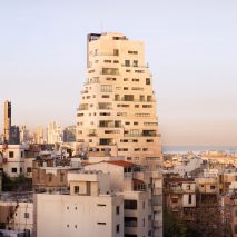 Aerial view of Aya Tower in Beirut by SOA Architectes