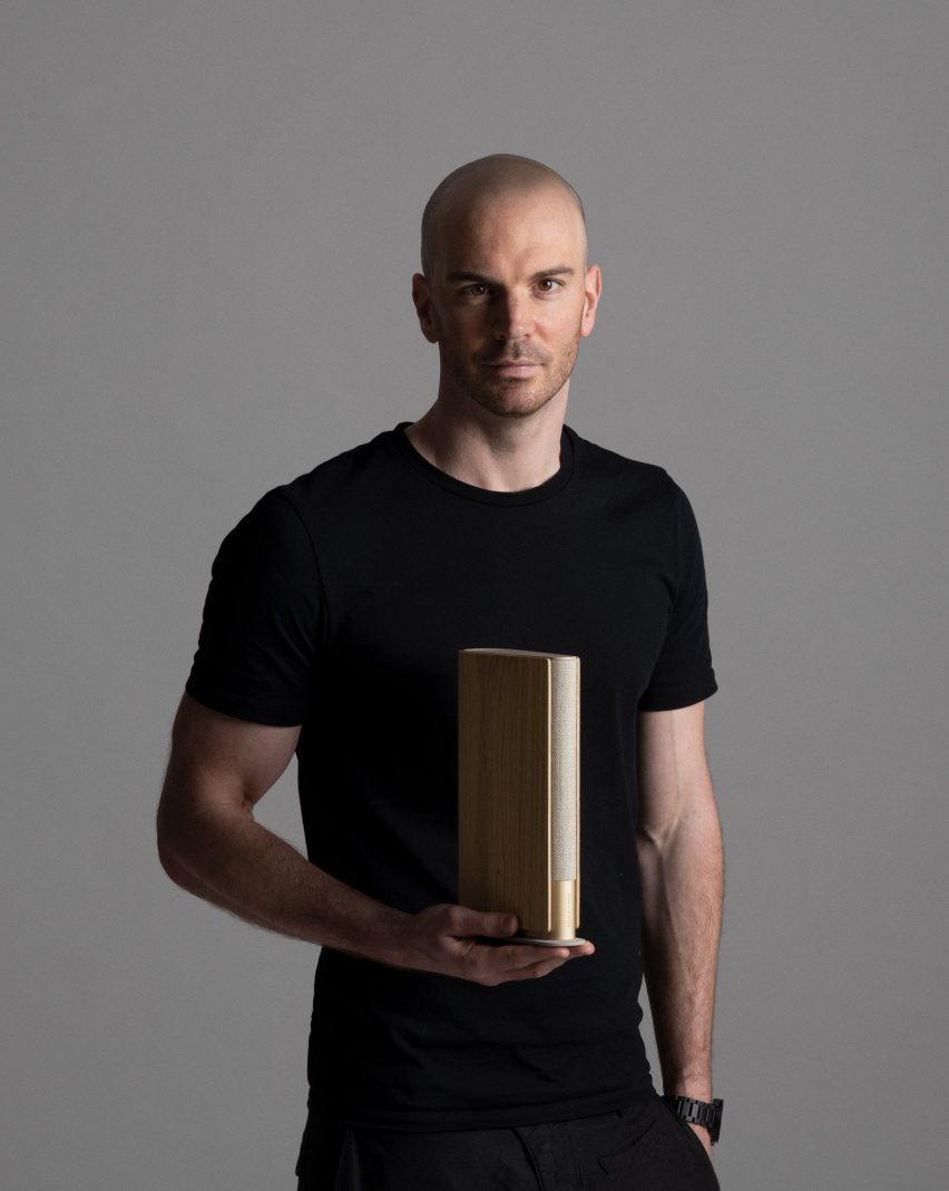 Benjamin Hubert with the Beosound Speaker