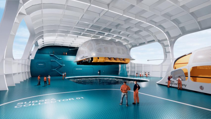 Interior of a Metals Company support vessel
