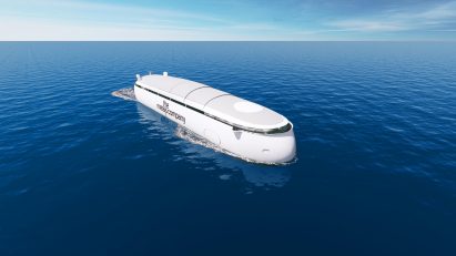 Metals Company production vessel aerial view