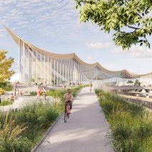 Vasteras Travel Center render by BIG