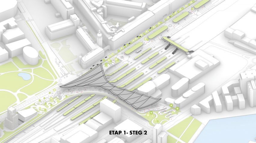 Plans for Vasteras Travel Center by BIG