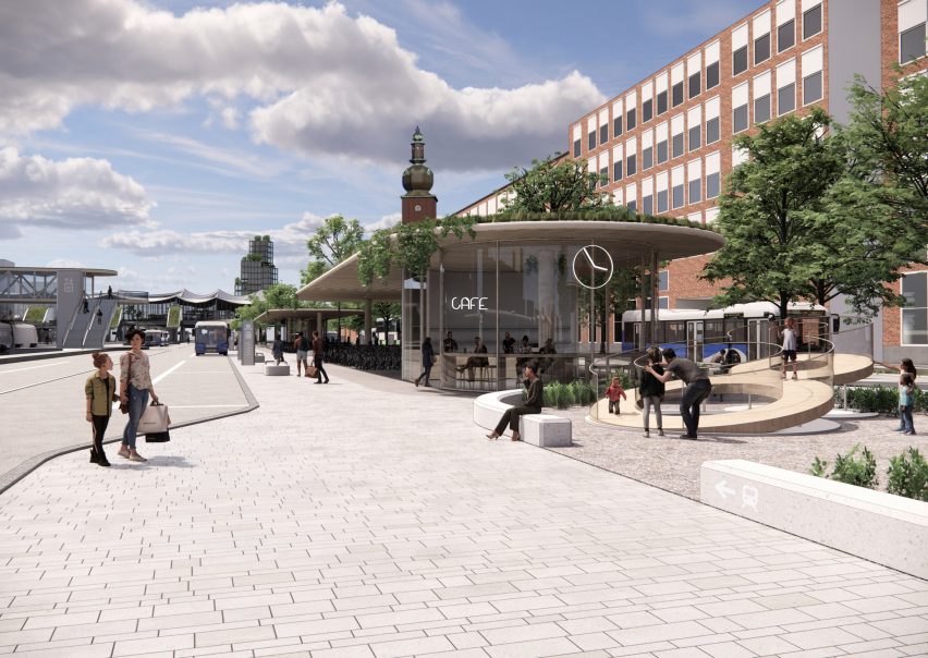 Platform of Vasteras Travel Center by BIG