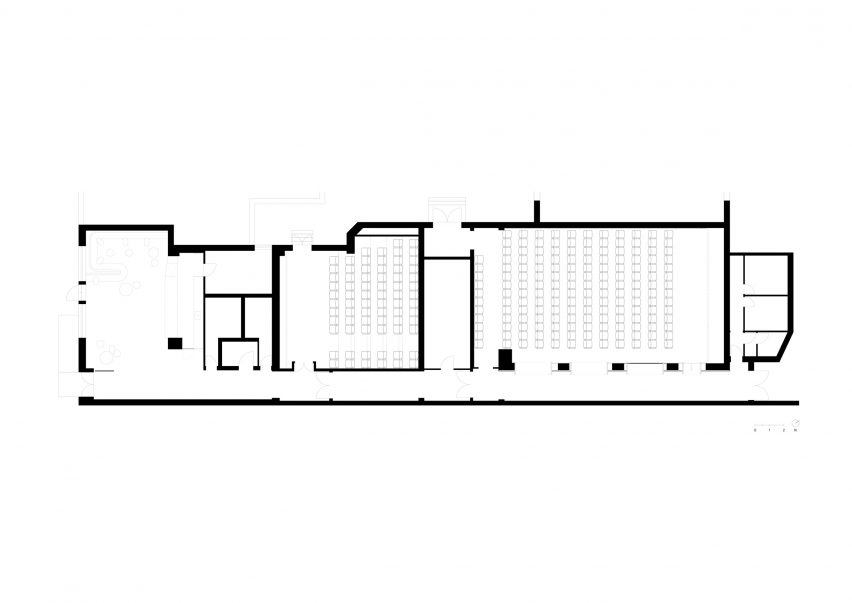 Drawing of Blauer Stern cinema