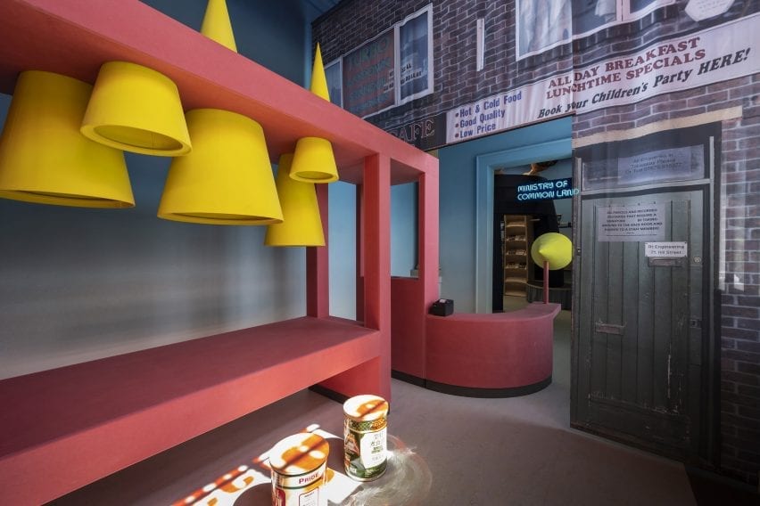 An installation about the British high street at Venice Architecture Biennale