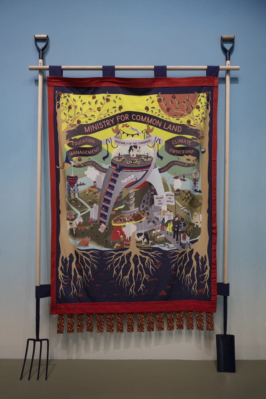 An installation inside the British Pavilion