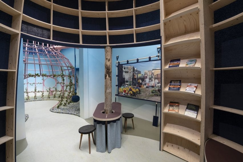A room inside the British Pavilion at Venice Architecture Biennale