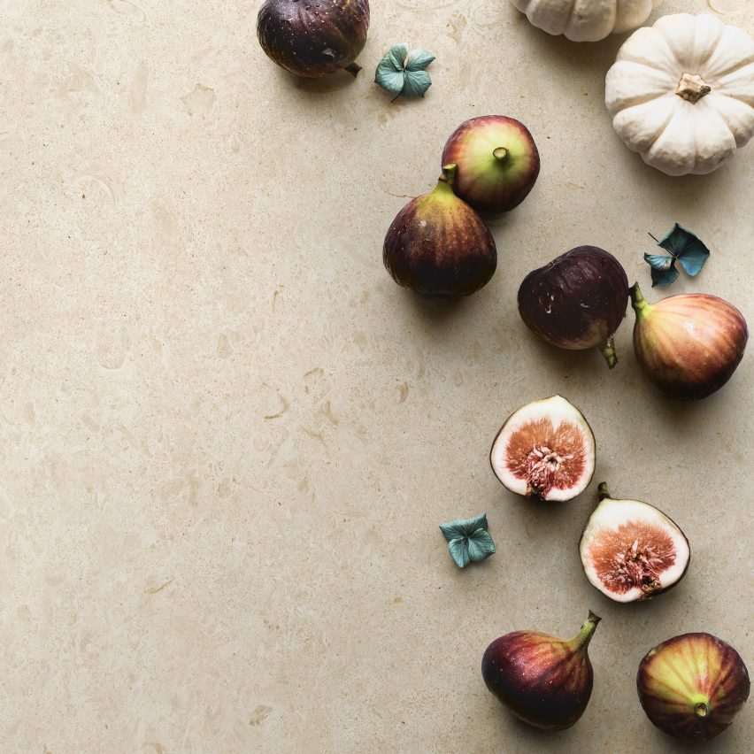 Pebbles in the surface of the Marazzi Caracter tiles
