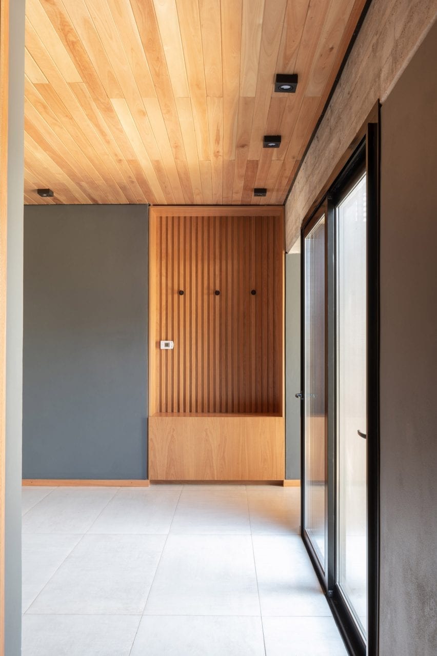 Timber features in house interior