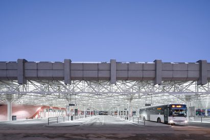 Exterior of Zvonarka bus terminal