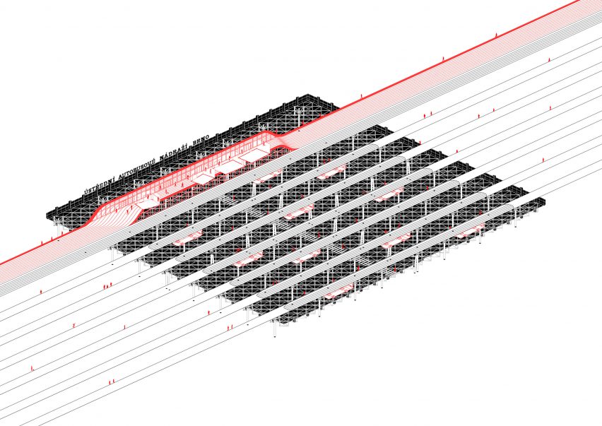 Plans for Zvonarka bus terminal by Chybik + Kristof