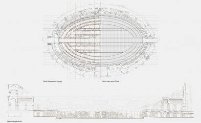 Retractable floor in the Colosseum