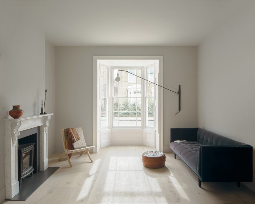 Concrete Plinth House living room
