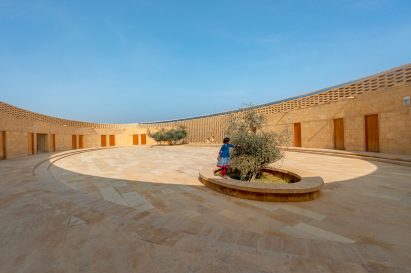 A sandstone school in India
