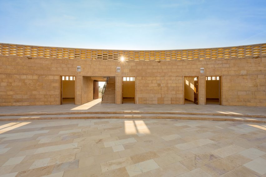 Light filters through the walls