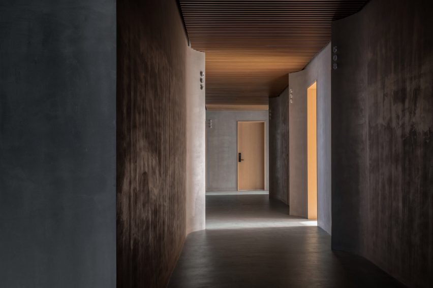 Interiors have a dark look