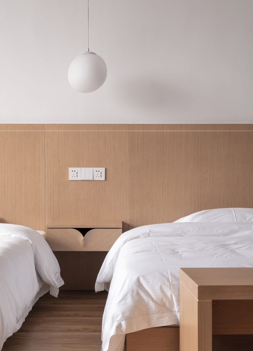 A neutral palette was used throughout the bedrooms