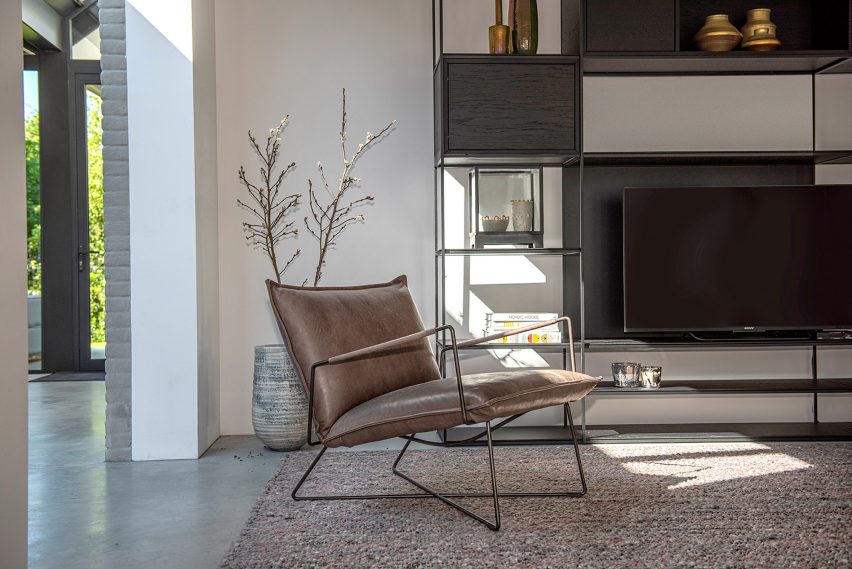 Leather lounge chair by Jess