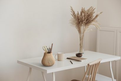 Render of Vine vessel by Forust on a desk