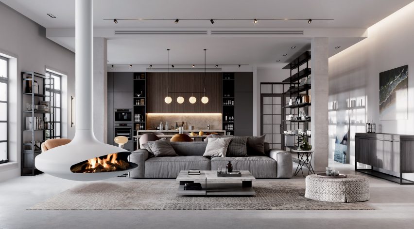 The fireplace has a patented design