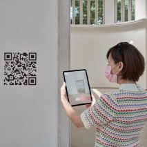 German pavilion with QR codes