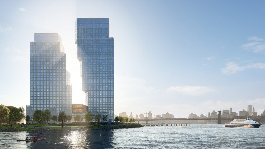 Skyscraper by Jason Long and OMA reaches full height in Brooklyn