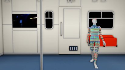 Virtual metro station in Gucci Garden digital exhibition