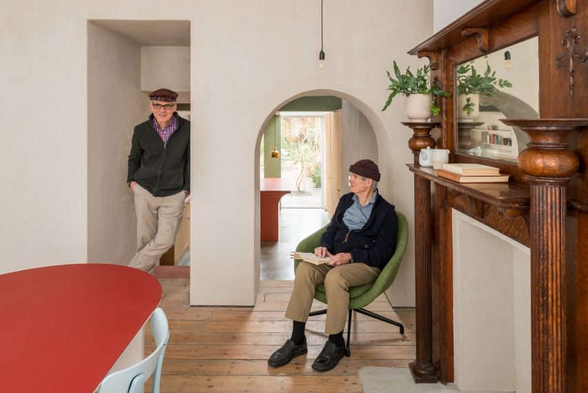 Walls were painted a natural beige
