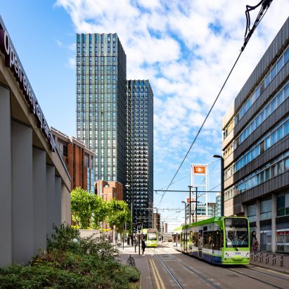 The Ten Degrees towers are two heights
