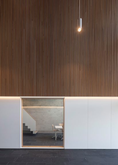 White covers the base of the walls at the Zubiaur Musika Eskola