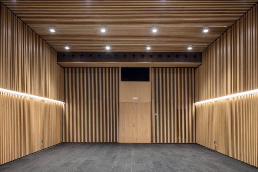 The interior was clad in wood