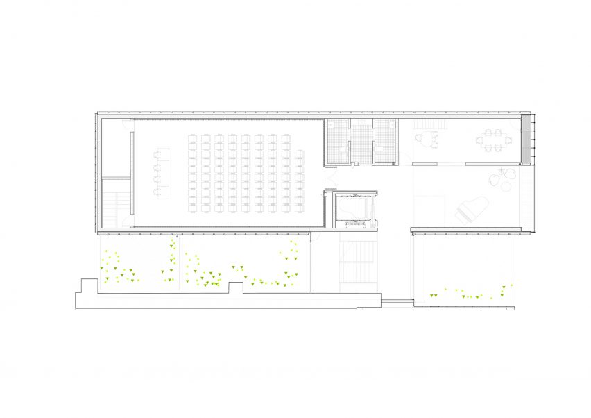 Basement and auditorium plans