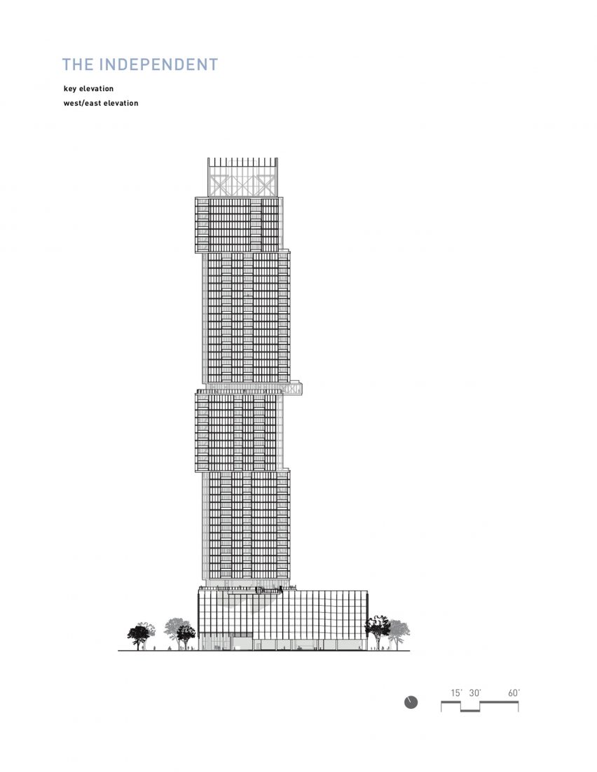West-east elevation