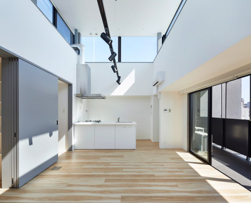 Penthouse apartments have skylights