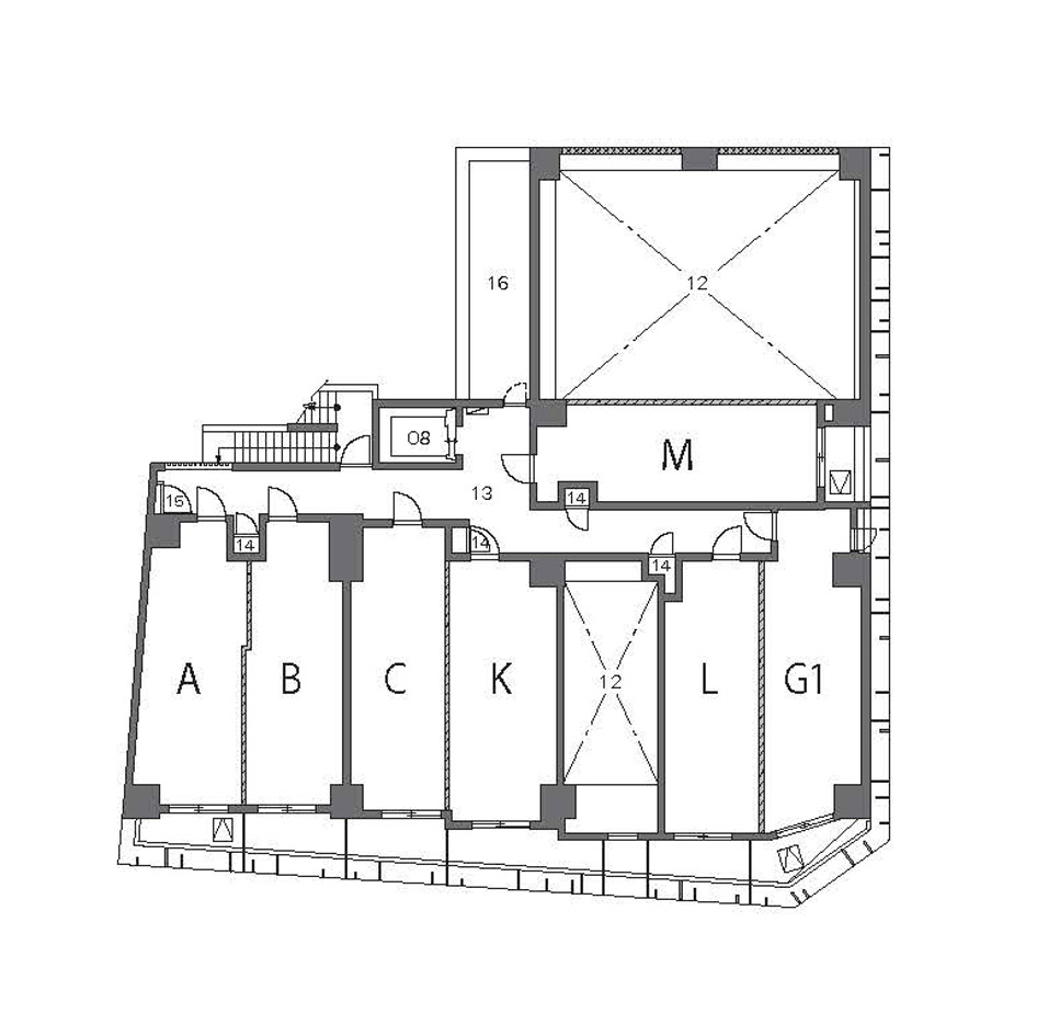 First floor plan of the building