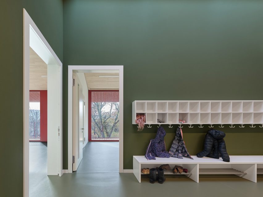 Storage was built for coats and shoes