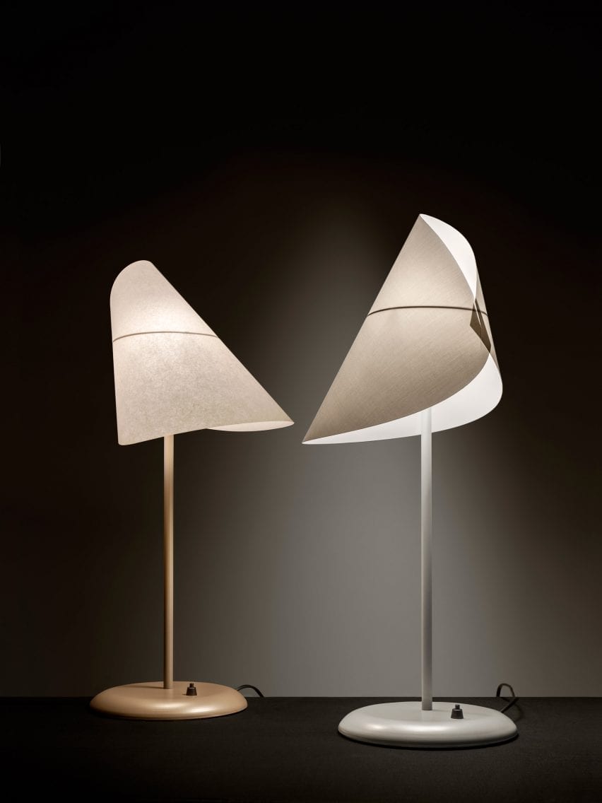 A pair of table lamps designed by Man Ray