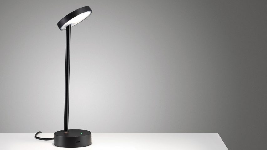 Black Lolly desk lamp by Colebrook Bosson Saunders
