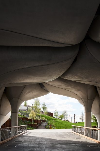 Concrete columns of Little Island