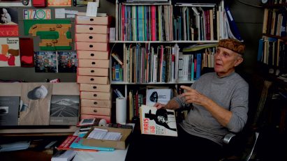 Ken Garland in his studio