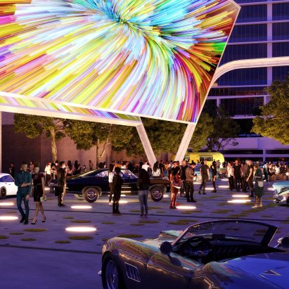 Woods Bagot imagines car charging stations of the future