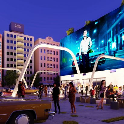 Drive-in cinema concept for LA