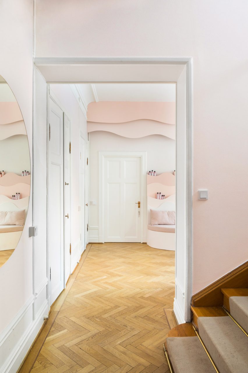 Pale pink walls