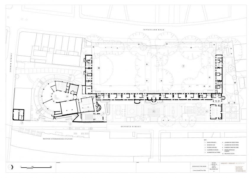 Lower ground floor plan of the Museum of the Home